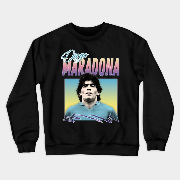 Diego Maradona / 90s Style Fanart Design Crewneck Sweatshirt by DankFutura